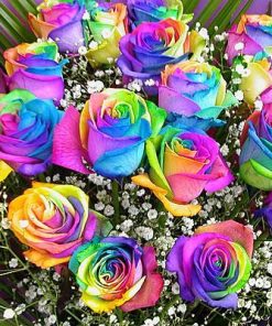 Rainbow Flowers Diamond Painting Kit - DIY Rainbow Flowers-12