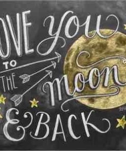Love You Moon Diamond Painting Kit - DIY