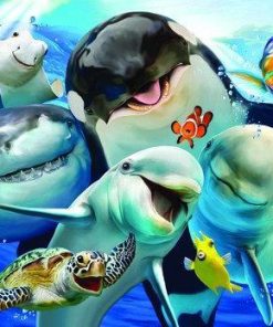 Shark Happy Diamond Painting Kit - DIY